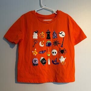 Halloween Graphic Tee, Orange, Size M (7/8), Gender Neutral